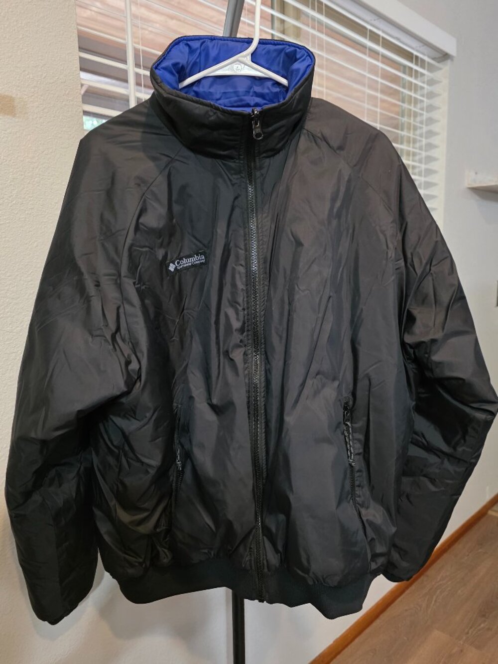 Men's Columbia Reversible Insulated Jacket Black and Blue